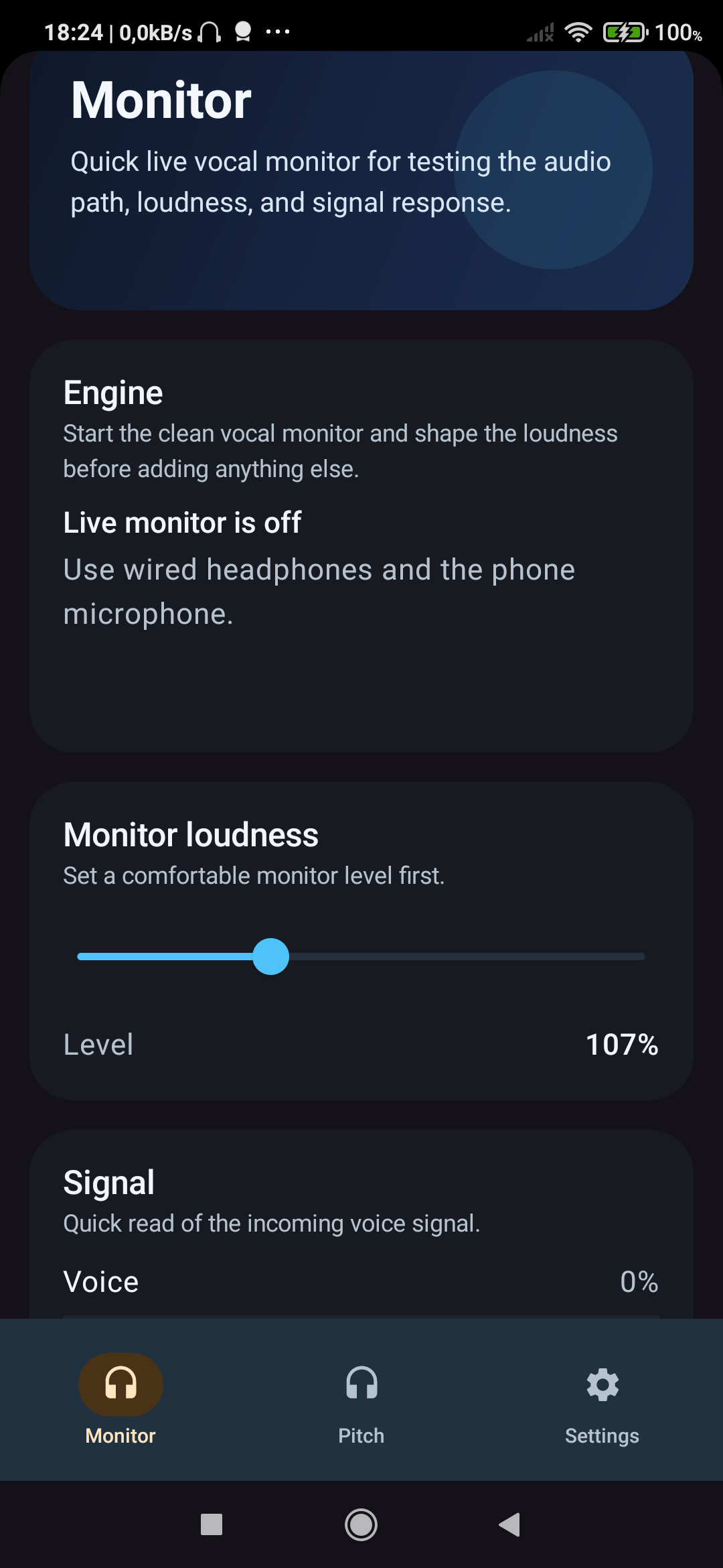 HearYourself monitor visualizer